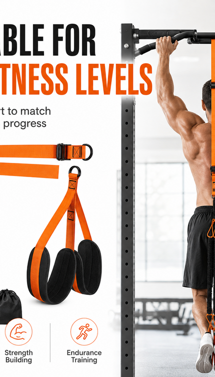 Adjustable Pull-Up Assistance Bands with Fabric Support