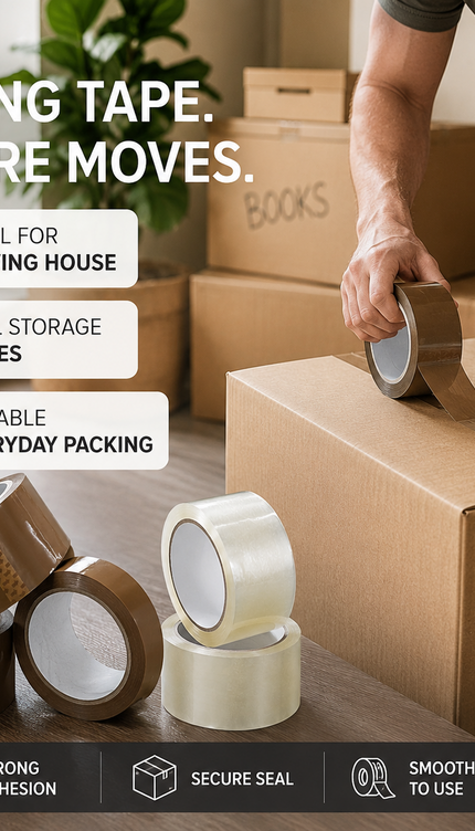 Strong Heavy Duty 48mm X 66mm  Brown, clear