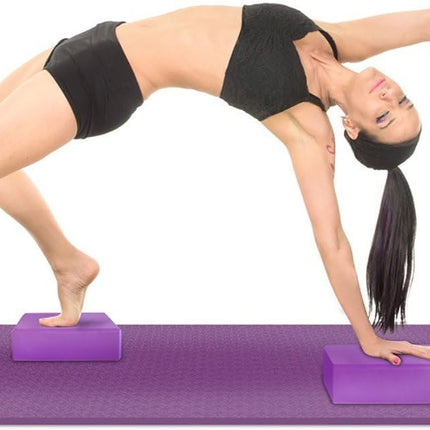 Yoga Gym Blocks Brick Foam Pair Exercise Training Pilates Meditation Anti Slip