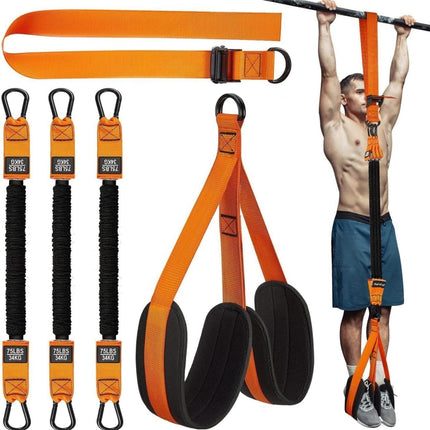 Multifunction Pull Up Assist Resistance Bands Foot Knee Support Home Gym Workout