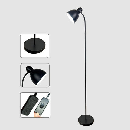 Metal Floor Lamp Standing Adjustable Neck Heavy Base Reading Home Light