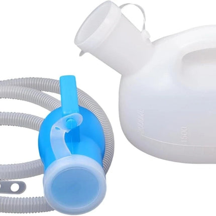Urinal Bottle 2L Men Spill-Proof 1.5M Hose Portable Bedside Travel Car Camping