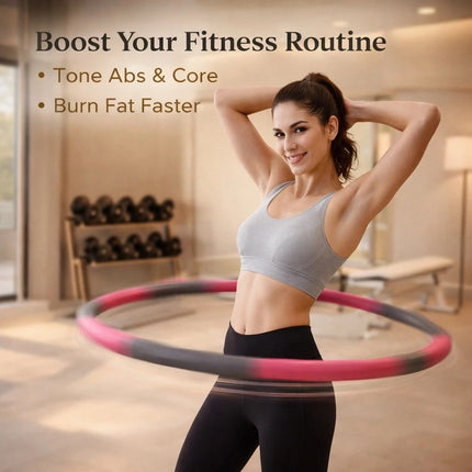 Weighted Exercise Hula Hoop 1 KG Foam Padded Adults Sport Fitness Personal Gym