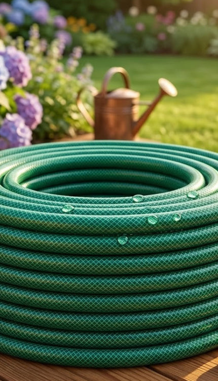 Reinforced Green PVC Garden Hose Set