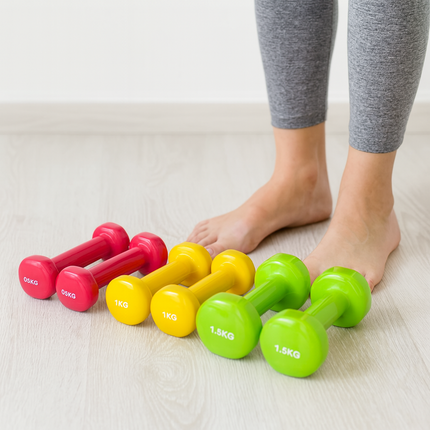 6KG Neoprene Hex Dumbbell Hand Weight Sets with Carry Case Anti-roll Anti-Slip