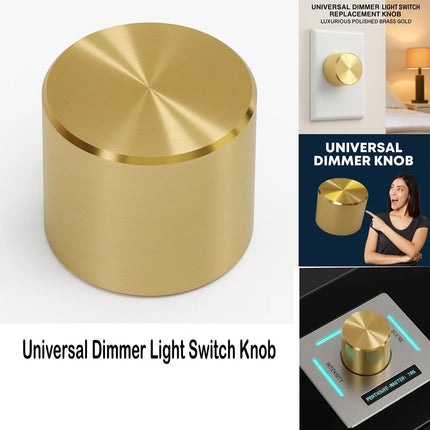Universal Dimmer Light Switch Knob Polished Brass Gold Replacement Knob