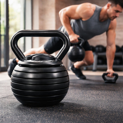 Adjustable Kettlebell Weight Set Exercise Home Gym Fitness Workout 9Kg