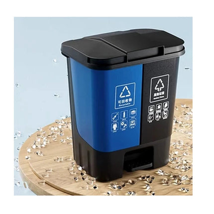 16L 20L 40L Recycling Pedal Bin Double Compartment Kitchen Waste Dustbin