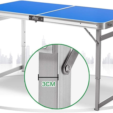 Portable Folding Camping Table & 4 Stools Set Adjustable Aluminium Outdoor BBQ
