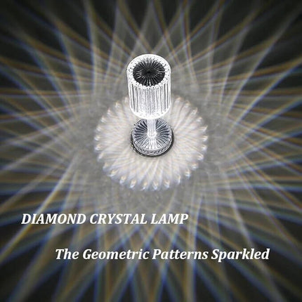 Crystal Touch Table Lamp 7 Color LED Rechargeable w/ Remote Desk Room Light