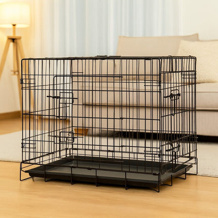 Dog Crate Metal Pet Cage Portable Puppy Kennel