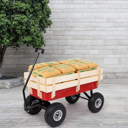 Garden Utility Wagon Cart Gardening Trolley Heavy Duty KidsToy Truck Wheelbarrow