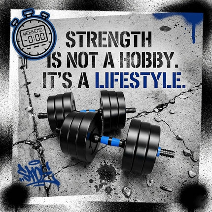 Dumbbell Barbell Set 30KG All In One Exercise Kit