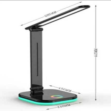 LED Table Lamp with 5 Modes, Eye-Caring Desk Light & Wireless Charging for Study