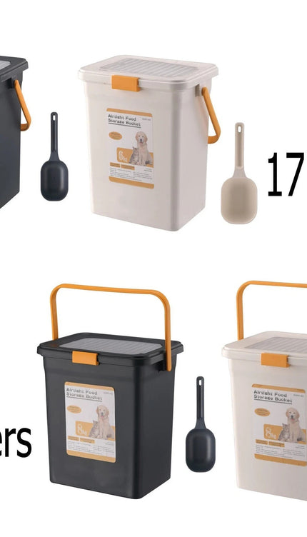 17–23L Pet Food Storage Container – Airtight Dry Food Bin with Scoop