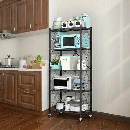 Folding Shelf Storage Portable Rack Shelves Garage Kitchen Warehouse Pantry Shed