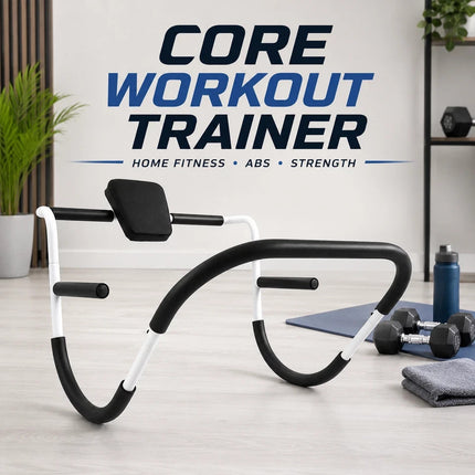 Ab Roller With Padded Headrest Sit Up Crunch Core Trainer Gym Fitness Exercise