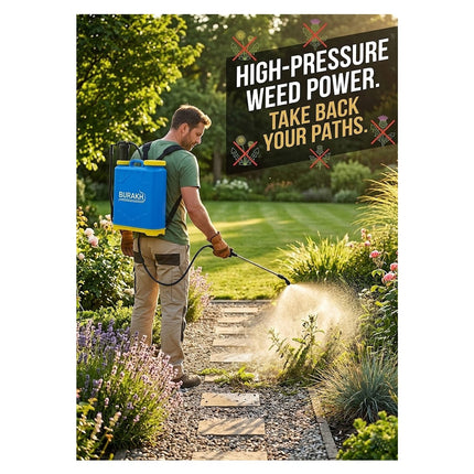 12L Garden Pressure Sprayer Manual Knapsack Pesticides Weed Killer Pump Bottle