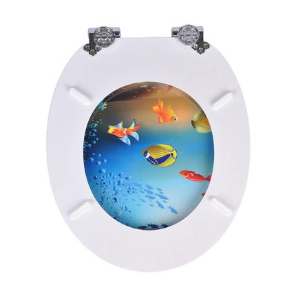 18" UNIVERSAL BATHROOM TOILET SEAT WOODEN EASY FIT WC SEAT WITH FITTINGS