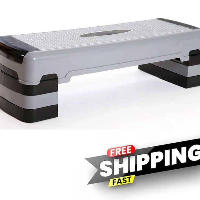 Aerobic Stepper 90cm Exercise Platform 5-Level Adjustable Gym Fitness Step Board