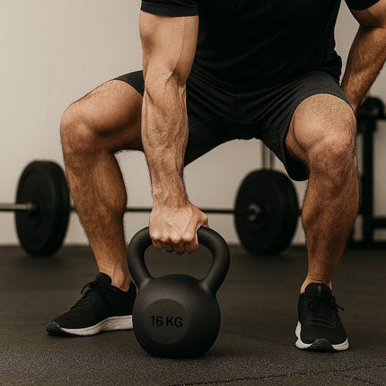 Cast Iron Kettlebell 4KG–20KG Strength Training Home Gym Fitness Weight Lifting