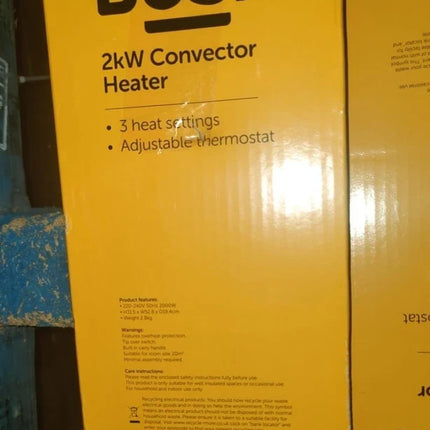 Bush Convector Heater 2kw Electric Thermostat Control 3Heat Setting DF2362 -NEW