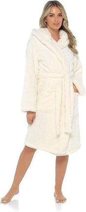Unisex Cotton Terry Bathrobe Soft Towel Gown Dressing Robe Men Women