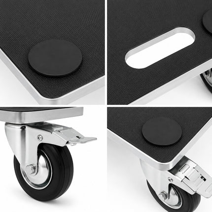 200KG Wooden Dolly Trolley Cart Wheeled Roller Platform Transporter Board