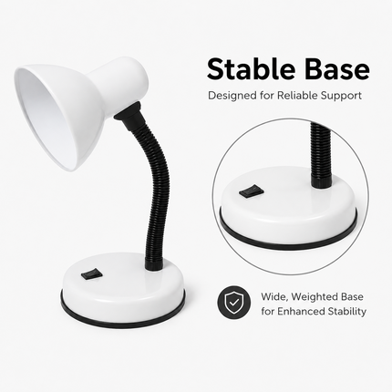 Study Desk Lamp Flexible Neck E27 40W Simple Design for Study Work Room Home