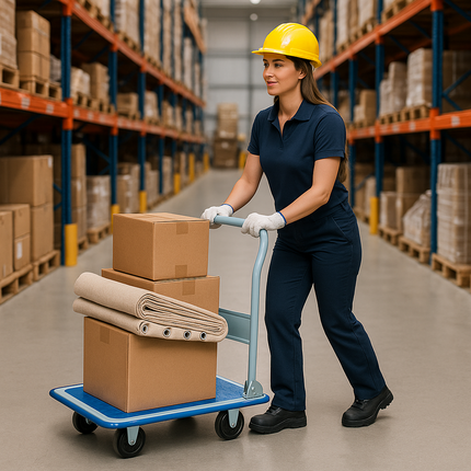 Folding Platform Trolley Cart Hand Truck Flatbed 300kg Heavy Duty Dolly Blue