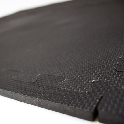 Black Interlocking Mat Yoga Exercise Gym Fitness Gymnastics Soft Foam  60x60cm
