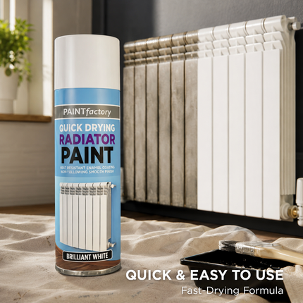 2x Cast Iron Radiator Spray Paint 400ml Brilliant White Aerosol Real Feel Effect