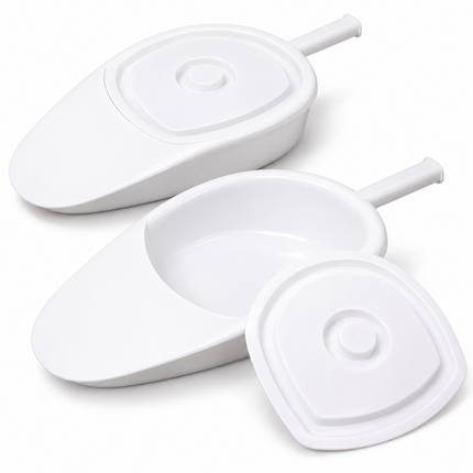 Portable Bed Pan with Lid Women and Men Spill-Resistant Reusable For Elderly