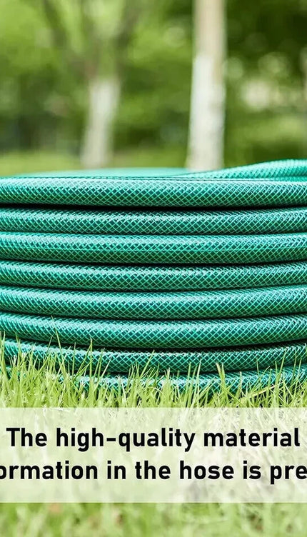 Reinforced 15M PVC Garden Hose Pipe with Water Spray and Complete Fittings Set