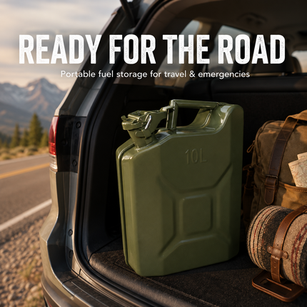 Metal Jerry Can 5L 10L 20L & Spout Heavy Duty Petrol Diesel Storage Container