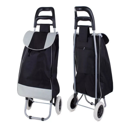 Large Shopping Trolley 35L Lightweight Folding Waterproof Bag 2 Wheels Cart