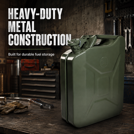 Metal Jerry Can 5L 10L 20L & Spout Heavy Duty Petrol Diesel Storage Container