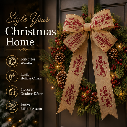 Christmas Ribbon 12PCS 2.5 inch Gift Wrap Craft Set