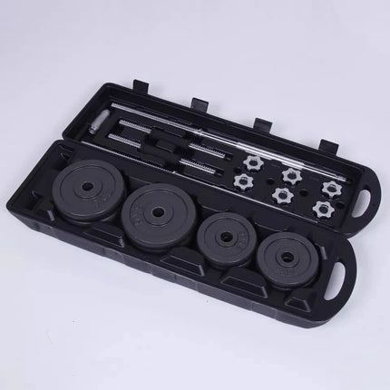 50KG Adjustable Cast Iron Dumbbell Barbell Set Weights Kit for Home Gym Workout