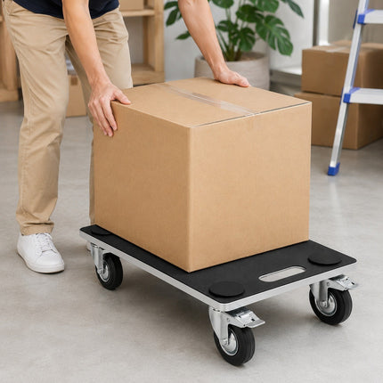 200KG Wooden Dolly Trolley Cart Wheeled Roller Platform Transporter Board