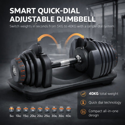 Adjustable Quick Dial Dumbbell