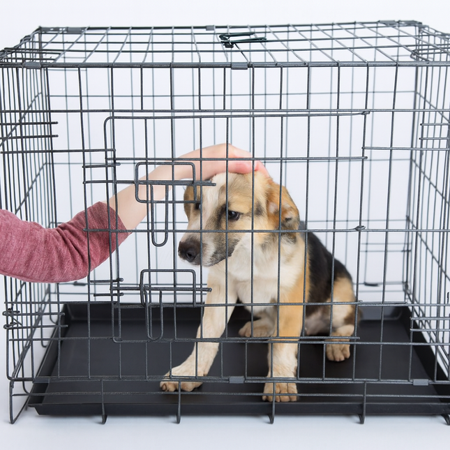 Pet Cage 30 Inch 1 Door Dog Crate Removable Tray Lock Carry Handle