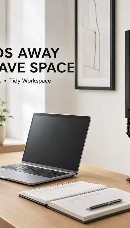 LED Clamp Desk Lamp with Swing Arm & Dimmable Light