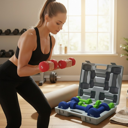 12kg Neoprene Dumbbell Set