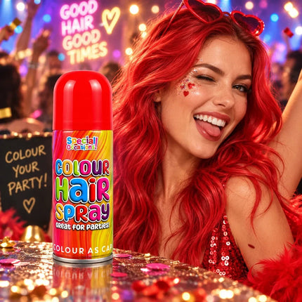 Hair Colour Spray 200ml Temporary Wash Out Halloween Fancy Dress Party 6 Colours
