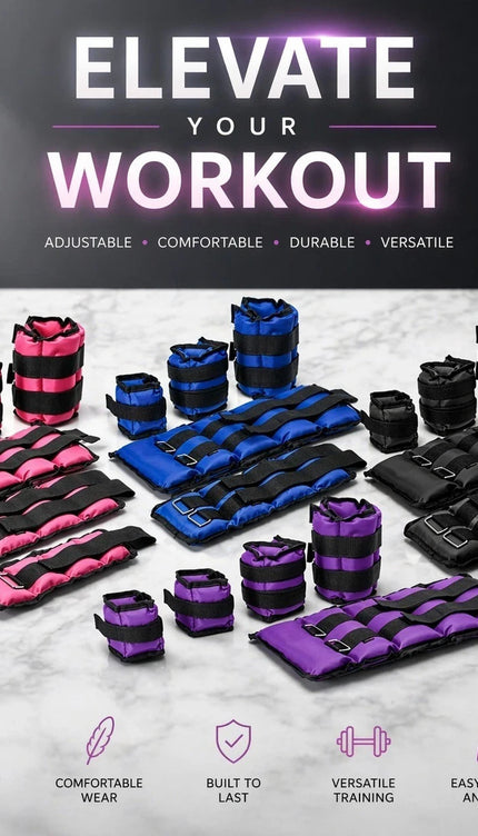 2-Piece Adjustable Ankle & Wrist Weights