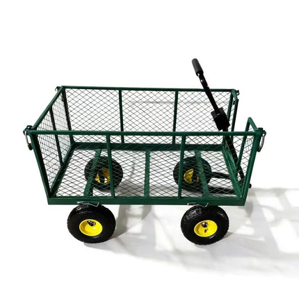 Garden Trolley TRAILER Deluxe High Sided Cart 500kg H Duty Festival Camping LARG