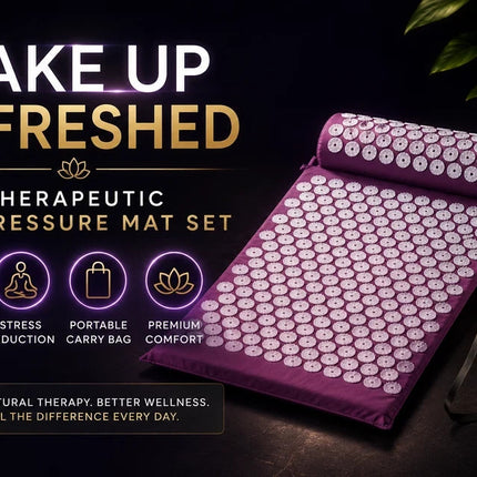 Accupressure Body Mat Massage Relieve Back & Neck Pain Relax Muscles Stress +Bag