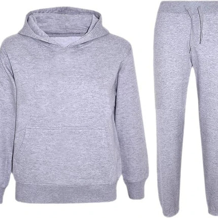 Kids Pullover Hoodie Tracksuit Set for Boys & Girls - Sport Casual School Wear