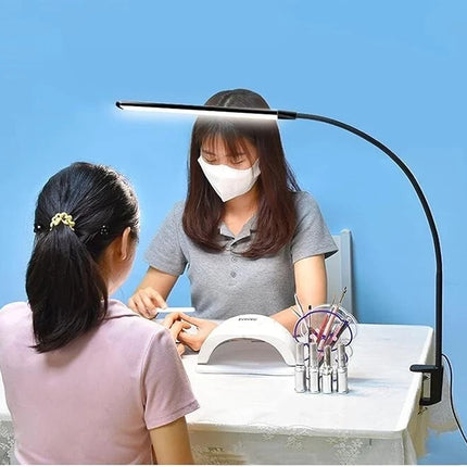 LED Desk Lamp with Clamp Stepless Dimming Modes 2700-6000K Office Desk WorkLight